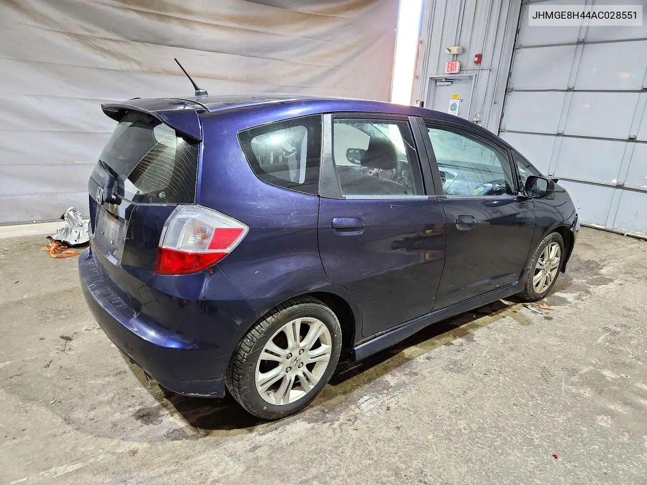 2010 HONDA FIT VIN JHMGE8H44AC028551 — фото 3