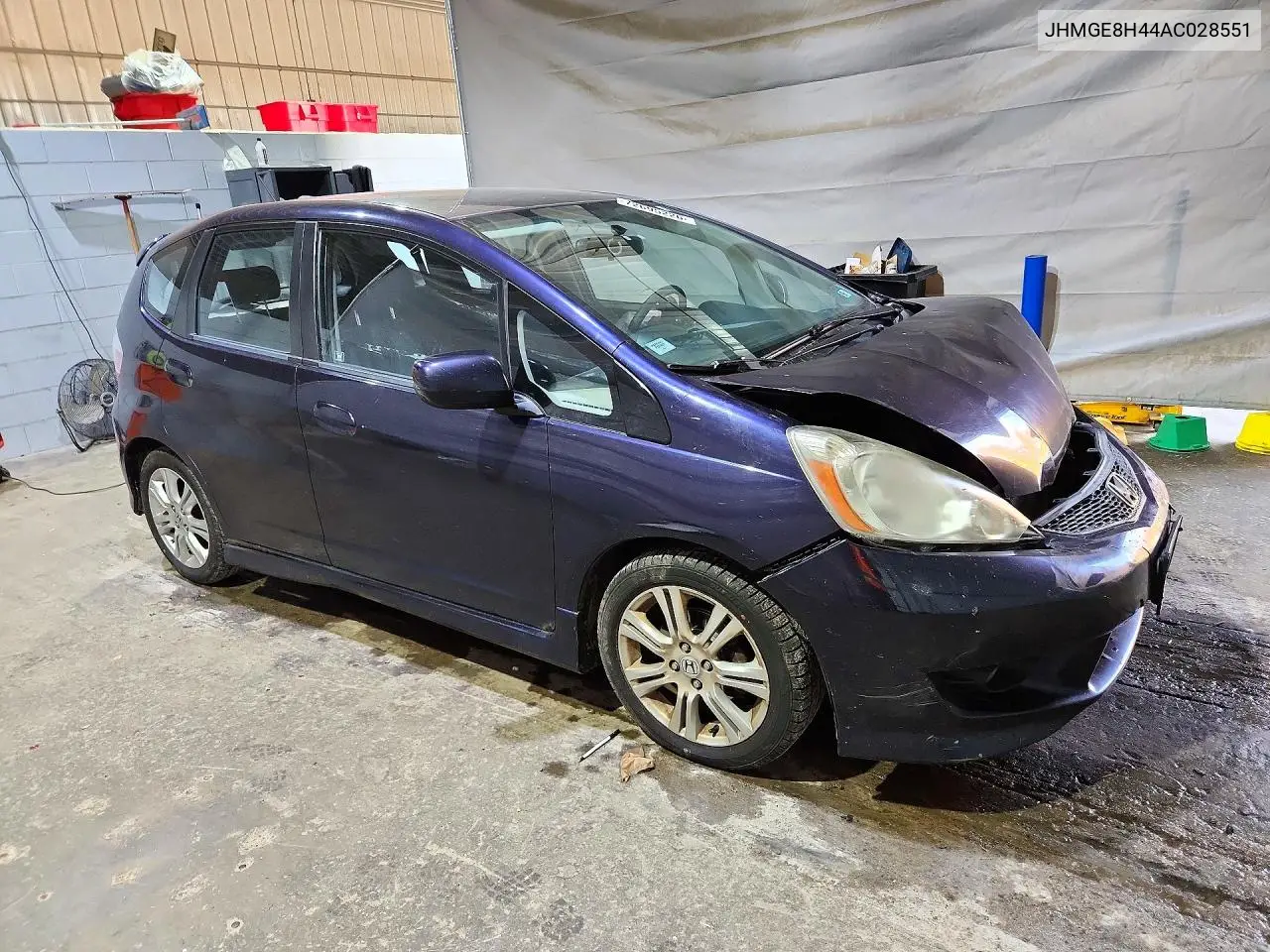 2010 HONDA FIT VIN JHMGE8H44AC028551 — фото 4
