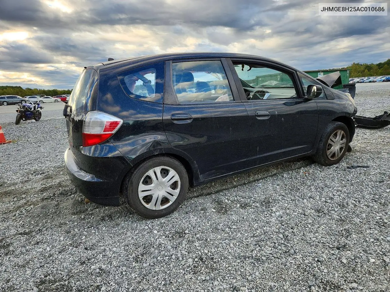 2010 HONDA FIT VIN JHMGE8H25AC010686 — фото 3