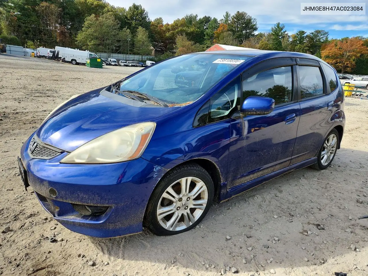 HONDA FIT 2010, VIN JHMGE8H47AC023084