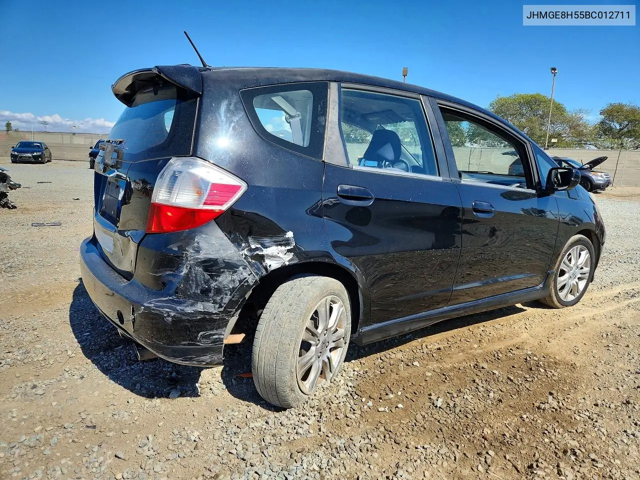 2011 HONDA FIT VIN JHMGE8H55BC012711 — фото 3