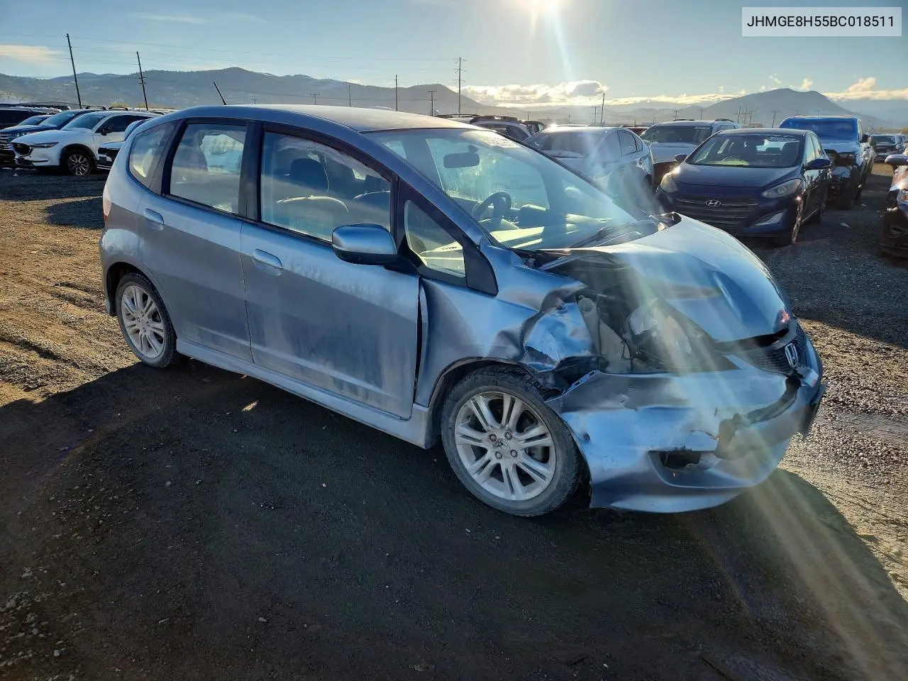 2011 HONDA FIT VIN JHMGE8H55BC018511 — фото 4