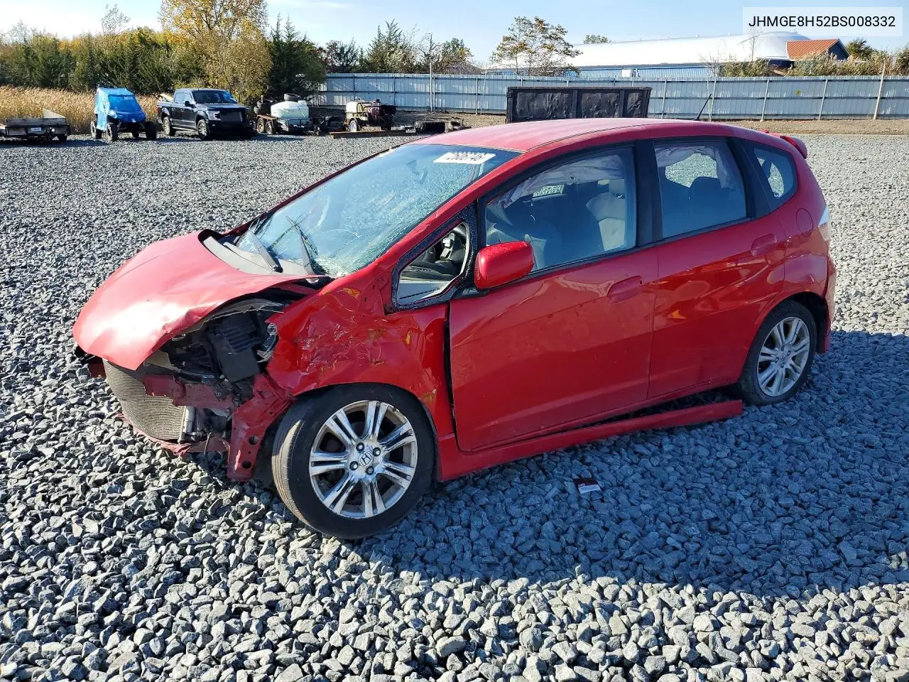HONDA FIT 2011, VIN JHMGE8H52BS008332