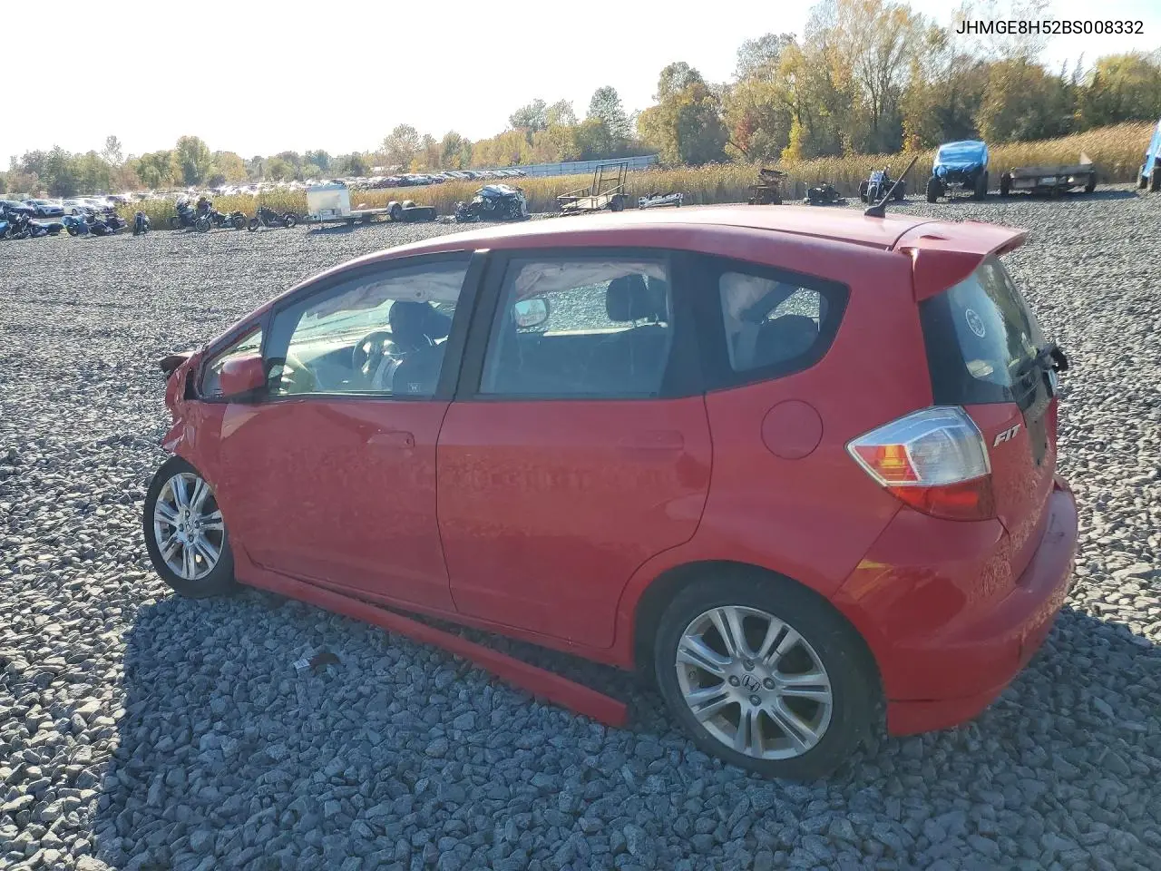 2011 HONDA FIT VIN JHMGE8H52BS008332 — фото 2