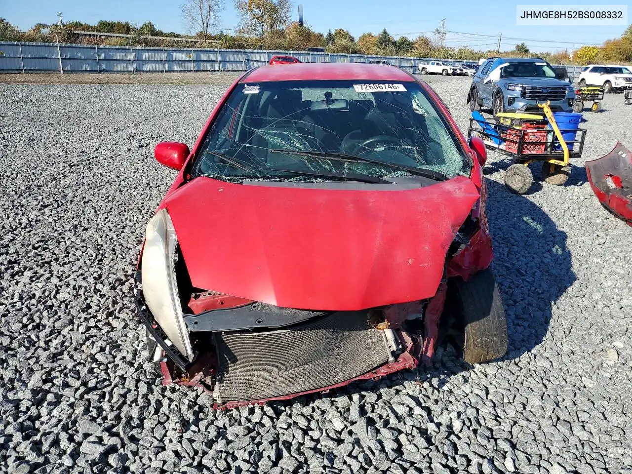 2011 HONDA FIT VIN JHMGE8H52BS008332 — фото 5