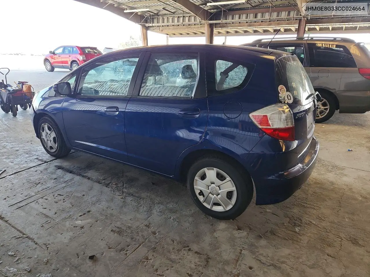 2012 HONDA FIT VIN JHMGE8G33CC024664 — фото 2