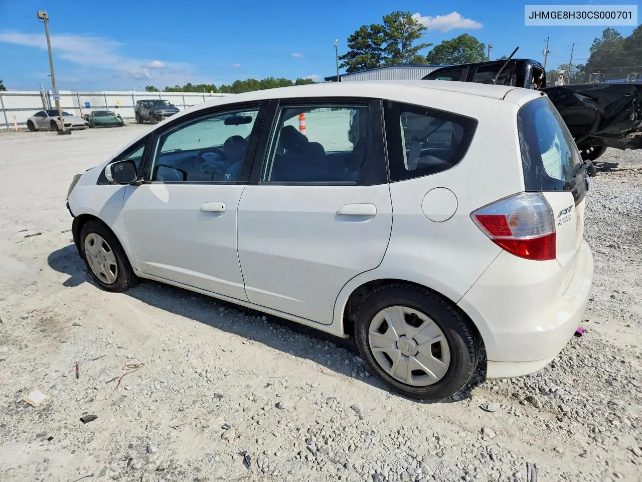 2012 HONDA FIT VIN JHMGE8H30CS000701 — фото 2