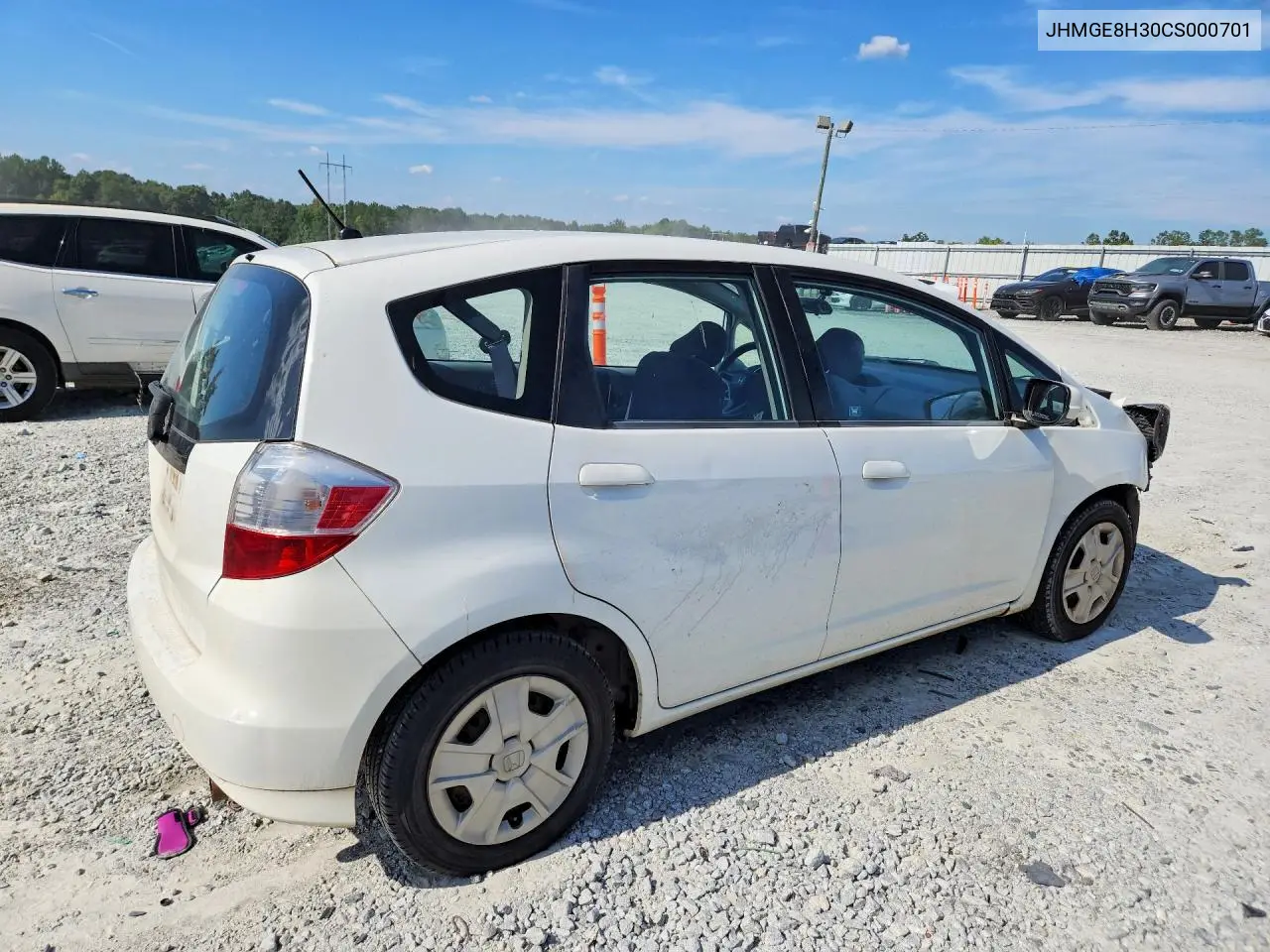 2012 HONDA FIT VIN JHMGE8H30CS000701 — фото 3