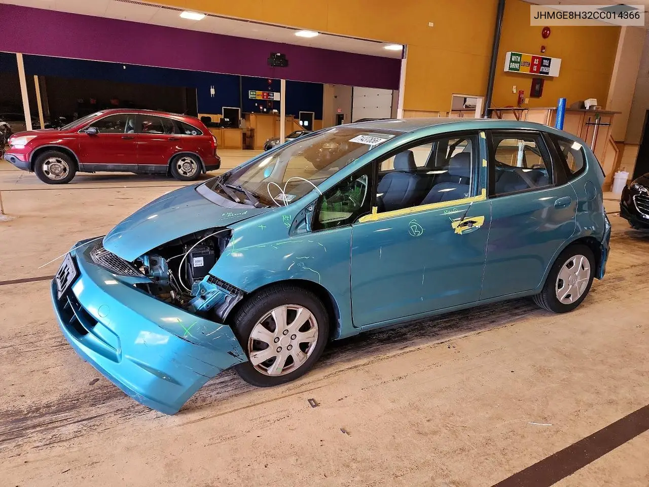 HONDA FIT 2012, VIN JHMGE8H32CC014366