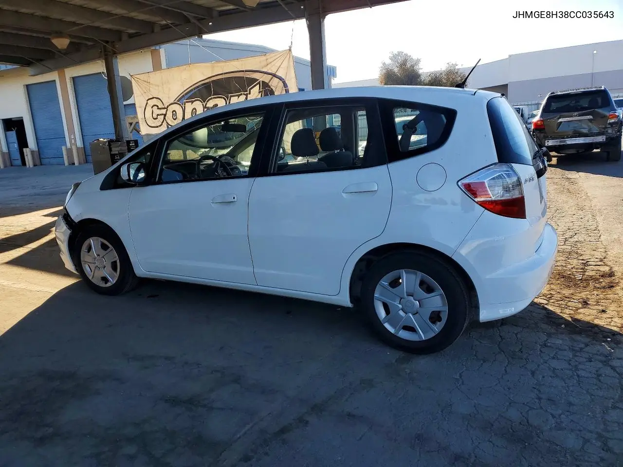 2012 HONDA FIT VIN JHMGE8H38CC035643 — фото 2