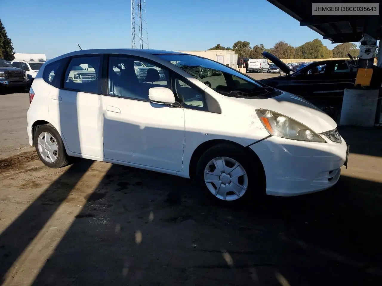 2012 HONDA FIT VIN JHMGE8H38CC035643 — фото 4
