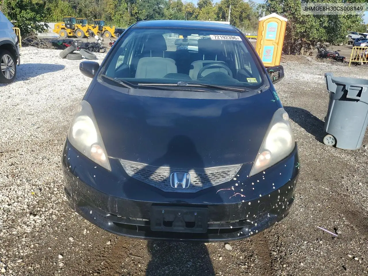 2012 HONDA FIT VIN JHMGE8H30CS008149 — фото 5