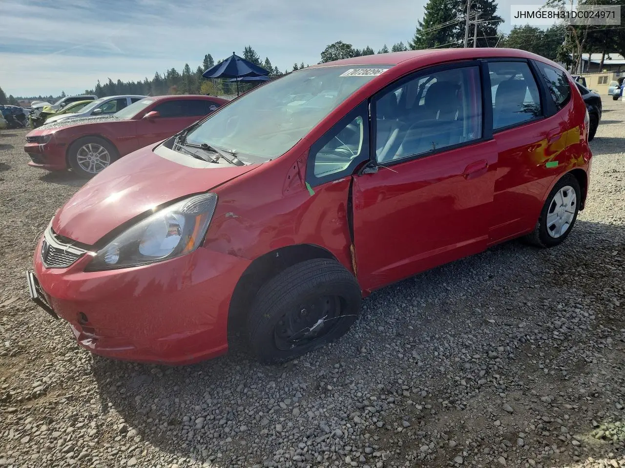 HONDA FIT 2013, VIN JHMGE8H31DC024971