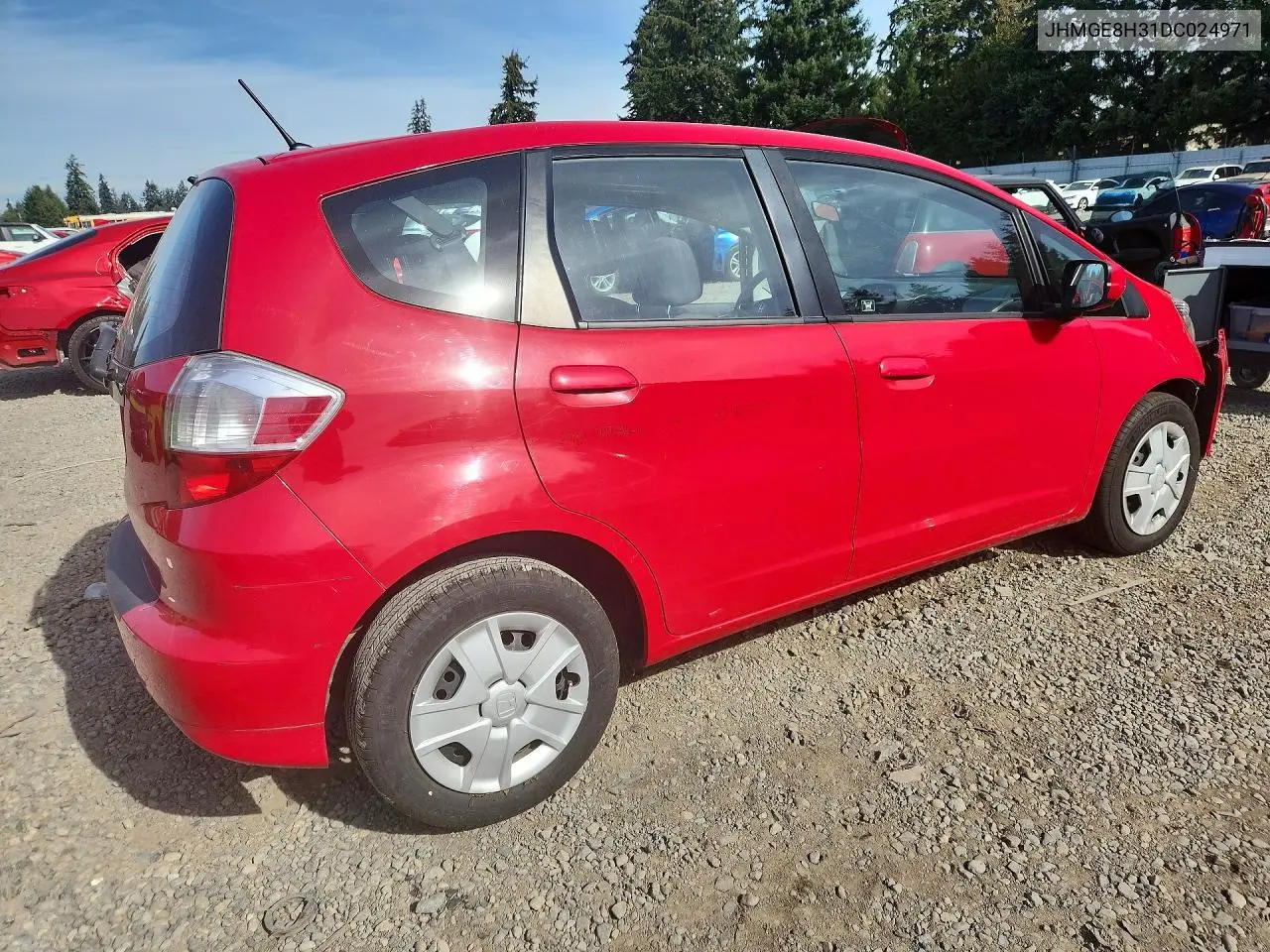 2013 HONDA FIT VIN JHMGE8H31DC024971 — фото 3