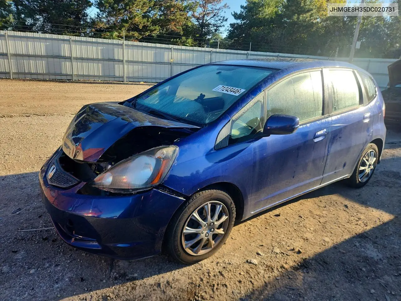 HONDA FIT 2013, VIN JHMGE8H35DC020731