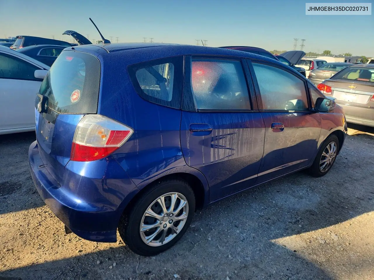 2013 HONDA FIT VIN JHMGE8H35DC020731 — фото 3