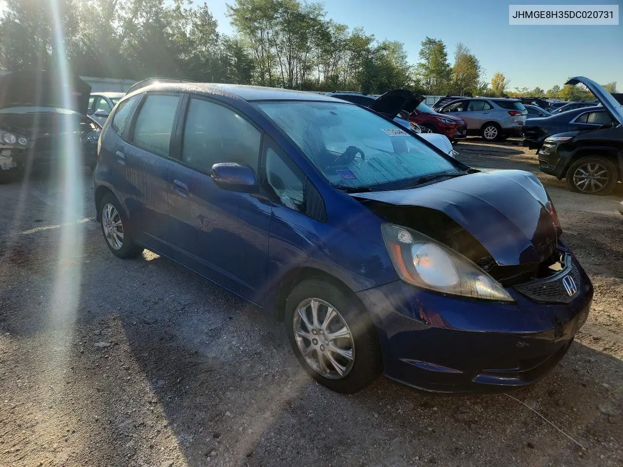 2013 HONDA FIT VIN JHMGE8H35DC020731 — фото 4