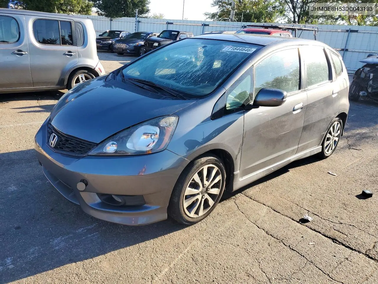 HONDA FIT 2013, VIN JHMGE8H53DC043183