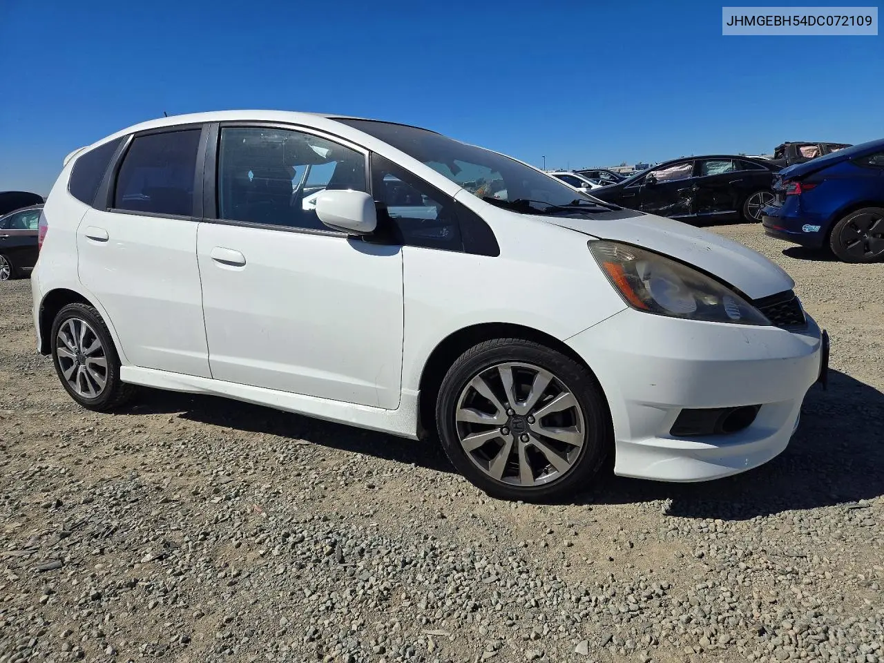 2013 HONDA FIT VIN JHMGEBH54DC072109 — фото 4