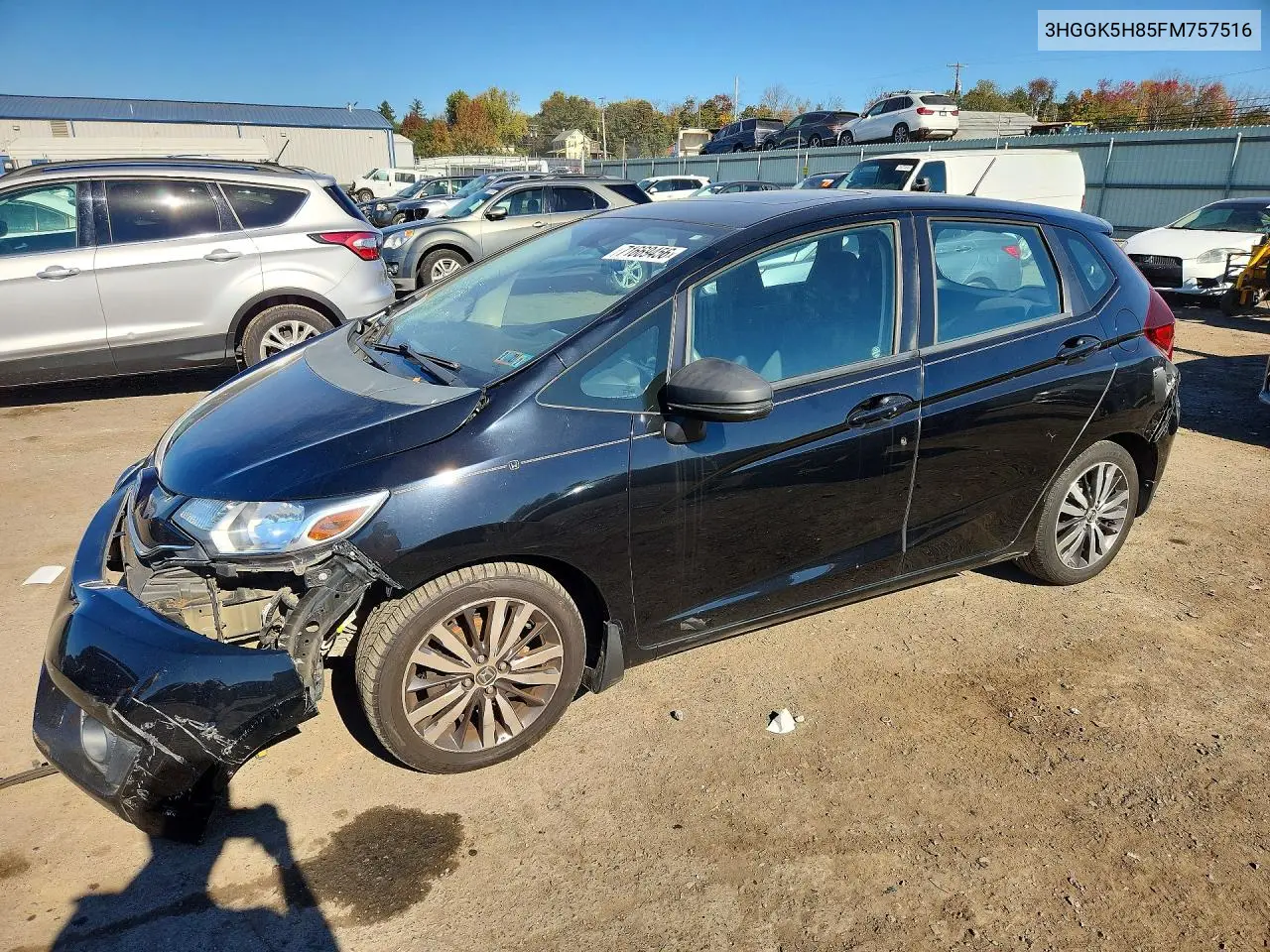HONDA FIT 2015, VIN 3HGGK5H85FM757516