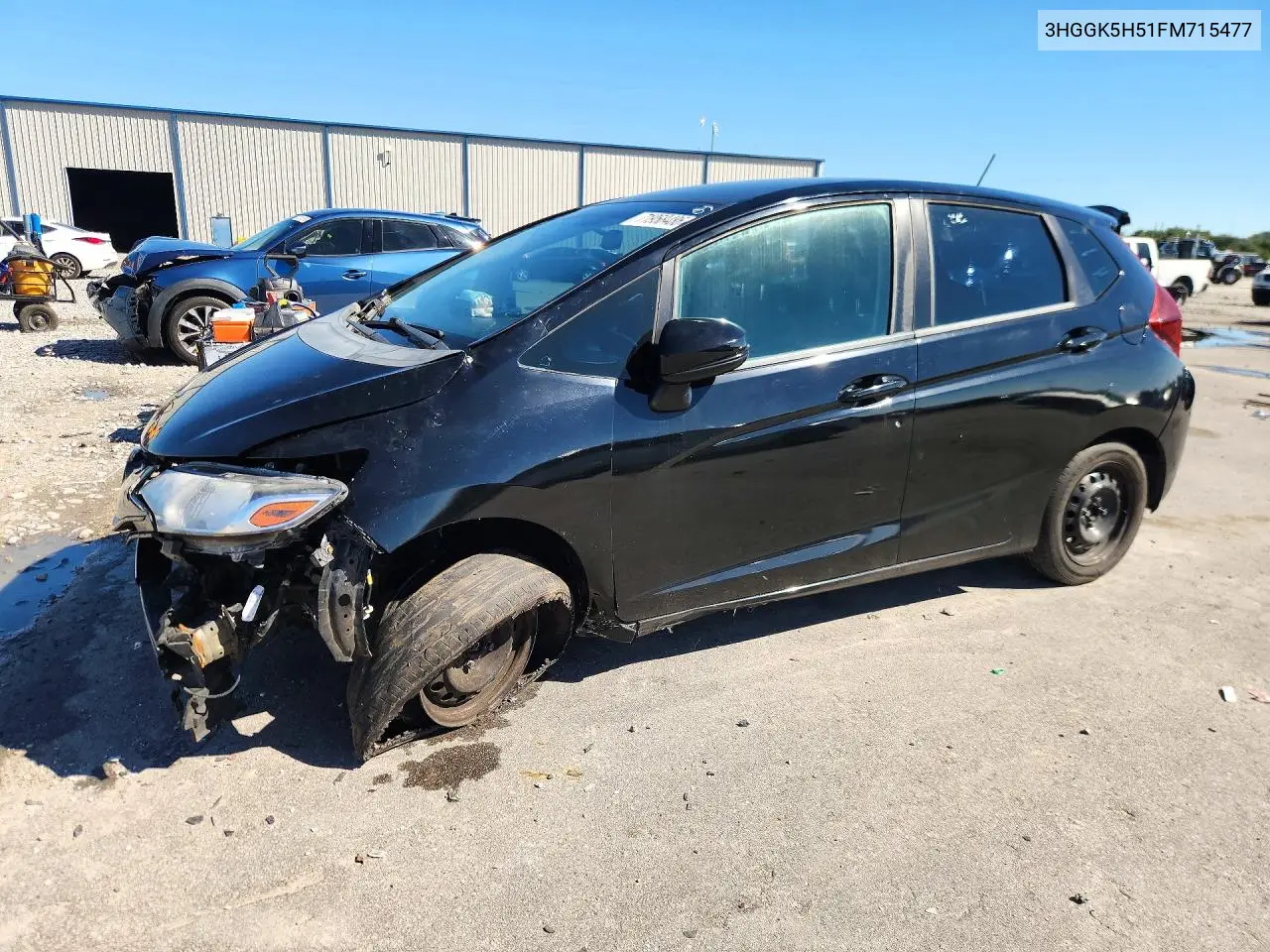HONDA FIT 2015, VIN 3HGGK5H51FM715477