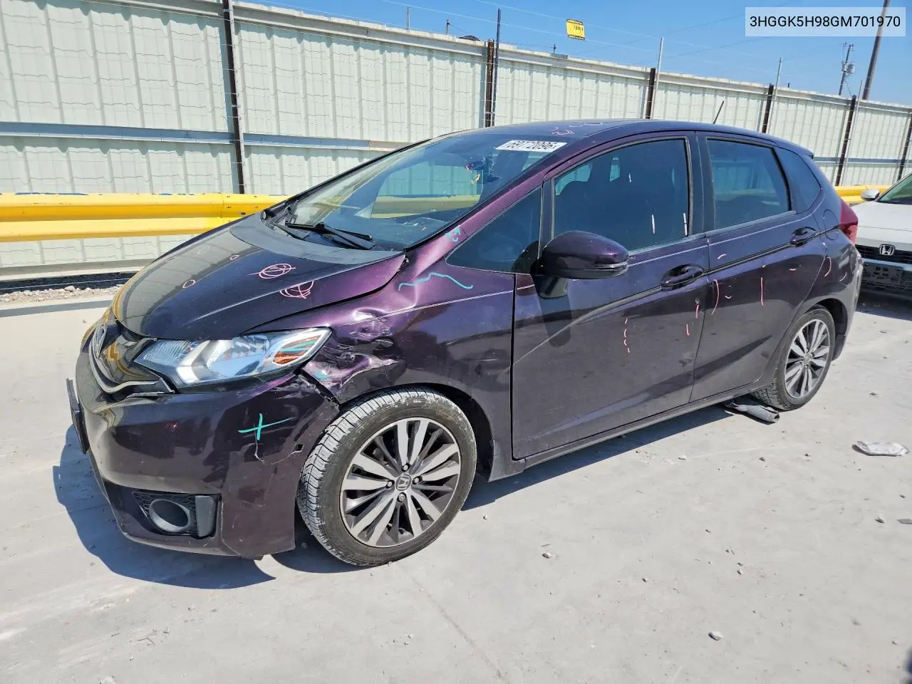 HONDA FIT 2016, VIN 3HGGK5H98GM701970