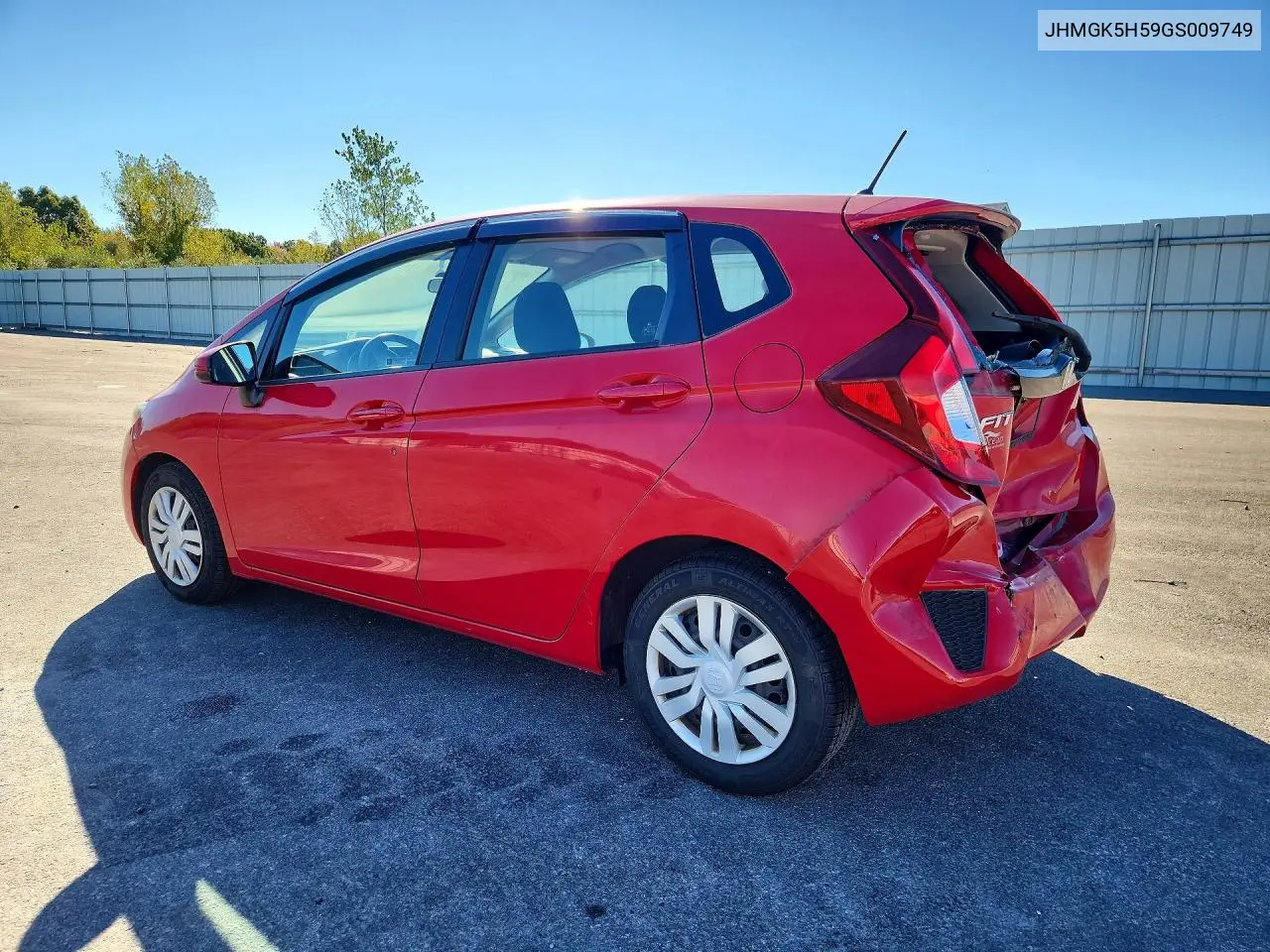 2016 HONDA FIT VIN JHMGK5H59GS009749 — фото 2