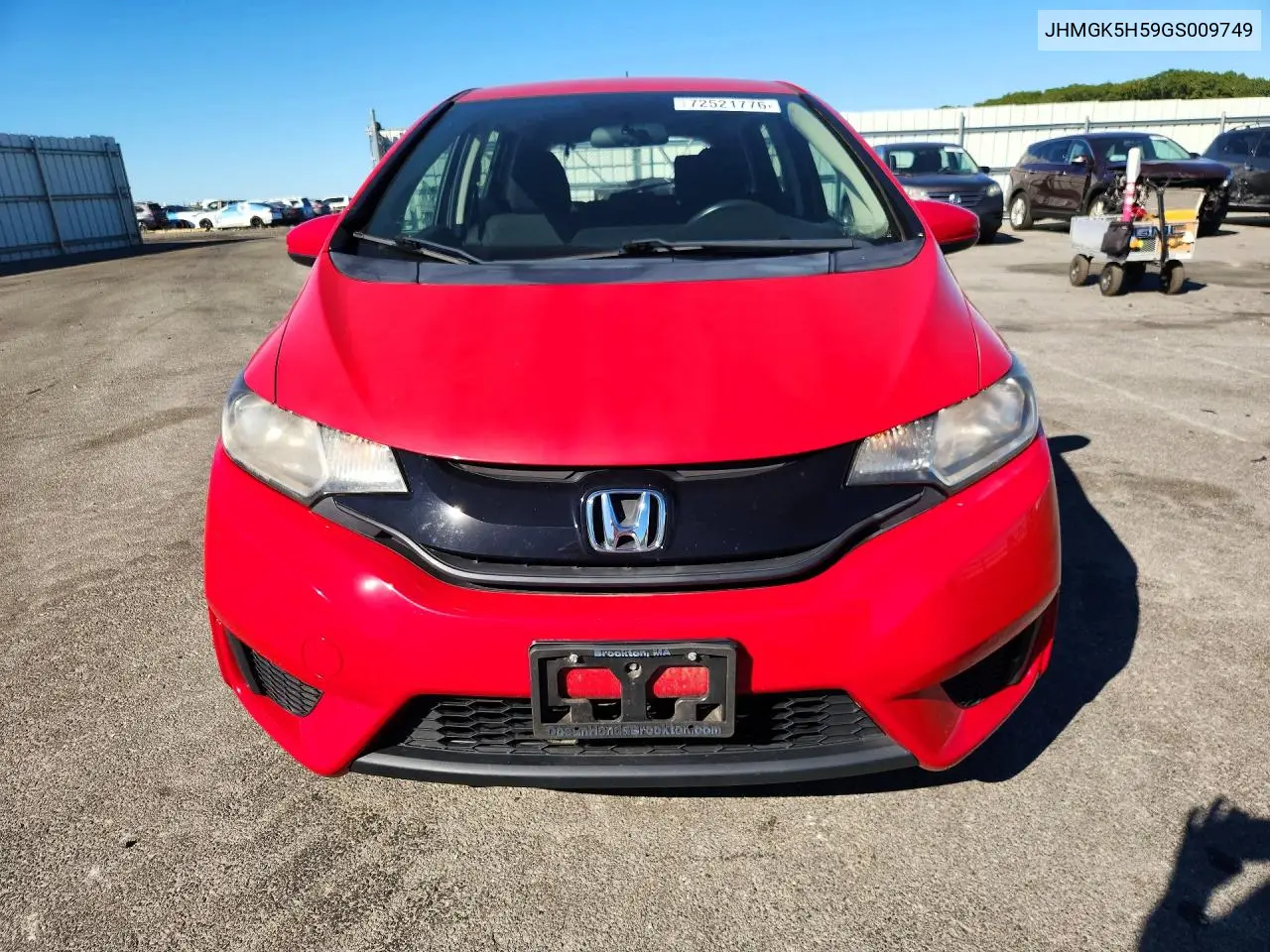 2016 HONDA FIT VIN JHMGK5H59GS009749 — фото 5