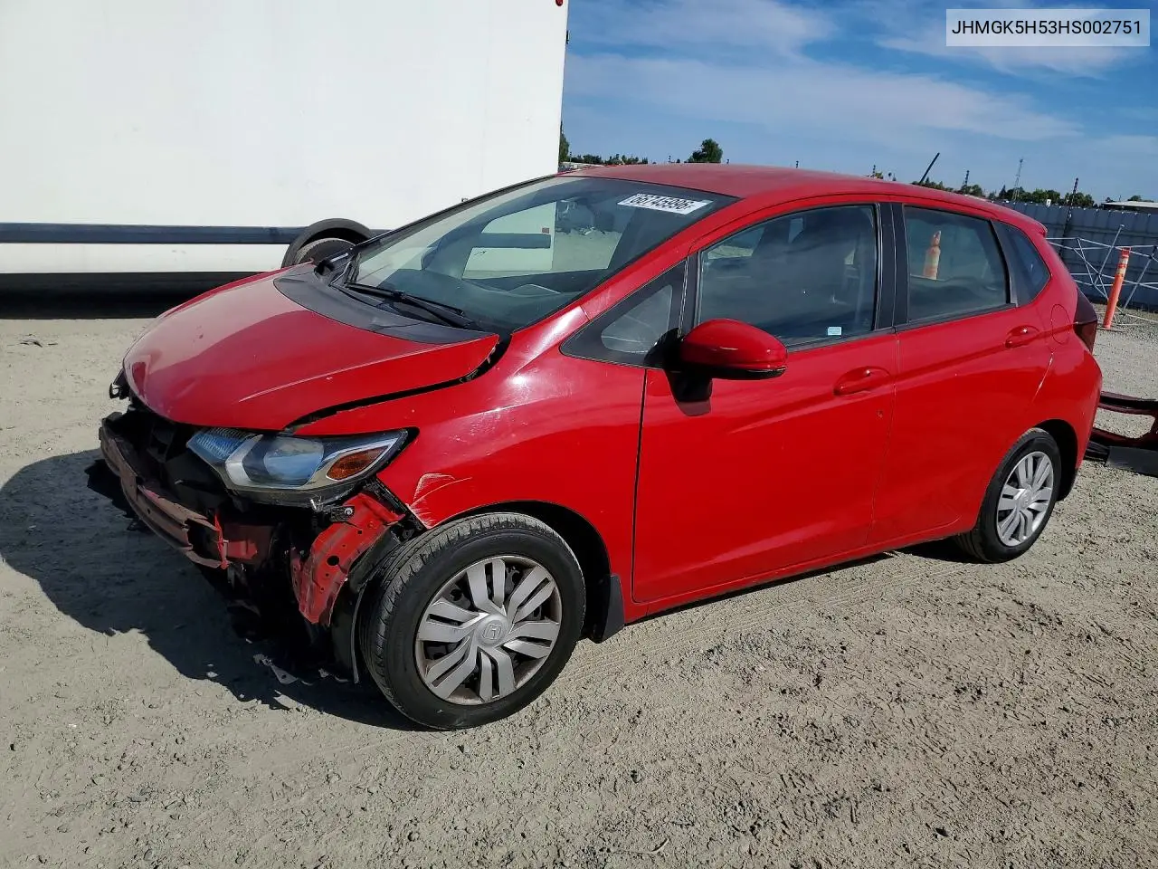 HONDA FIT 2017, VIN JHMGK5H53HS002751