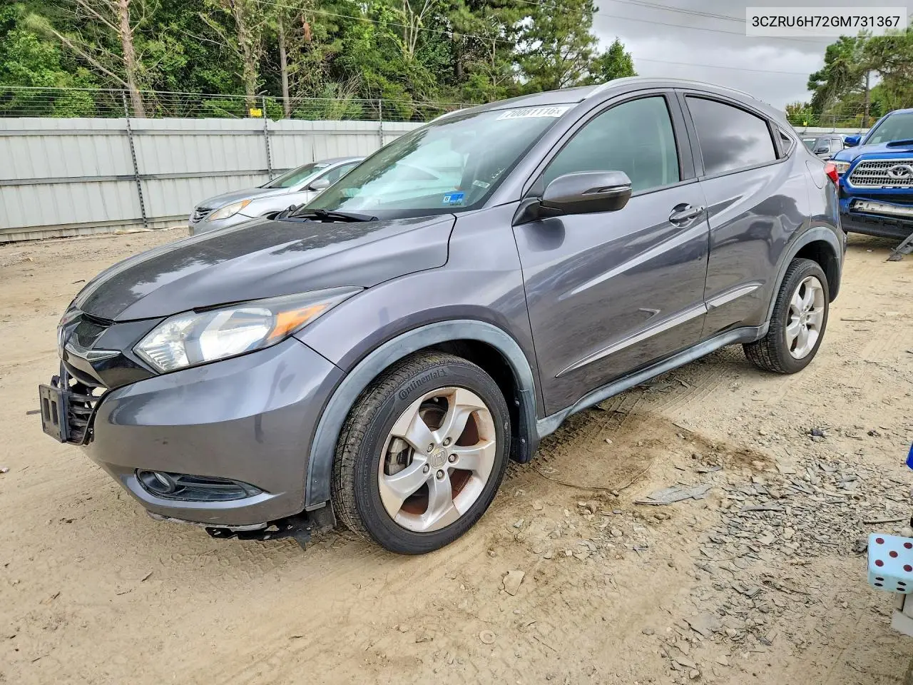 HONDA HR-V 2016, VIN 3CZRU6H72GM731367