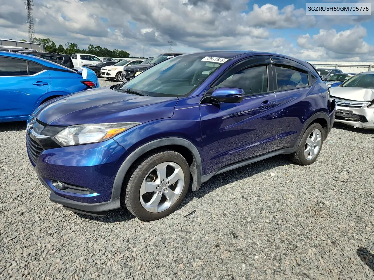 HONDA HR-V 2016, VIN 3CZRU5H59GM705776
