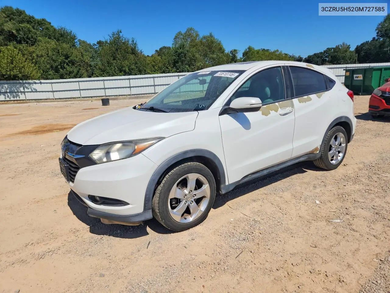 HONDA HR-V 2016, VIN 3CZRU5H52GM727585