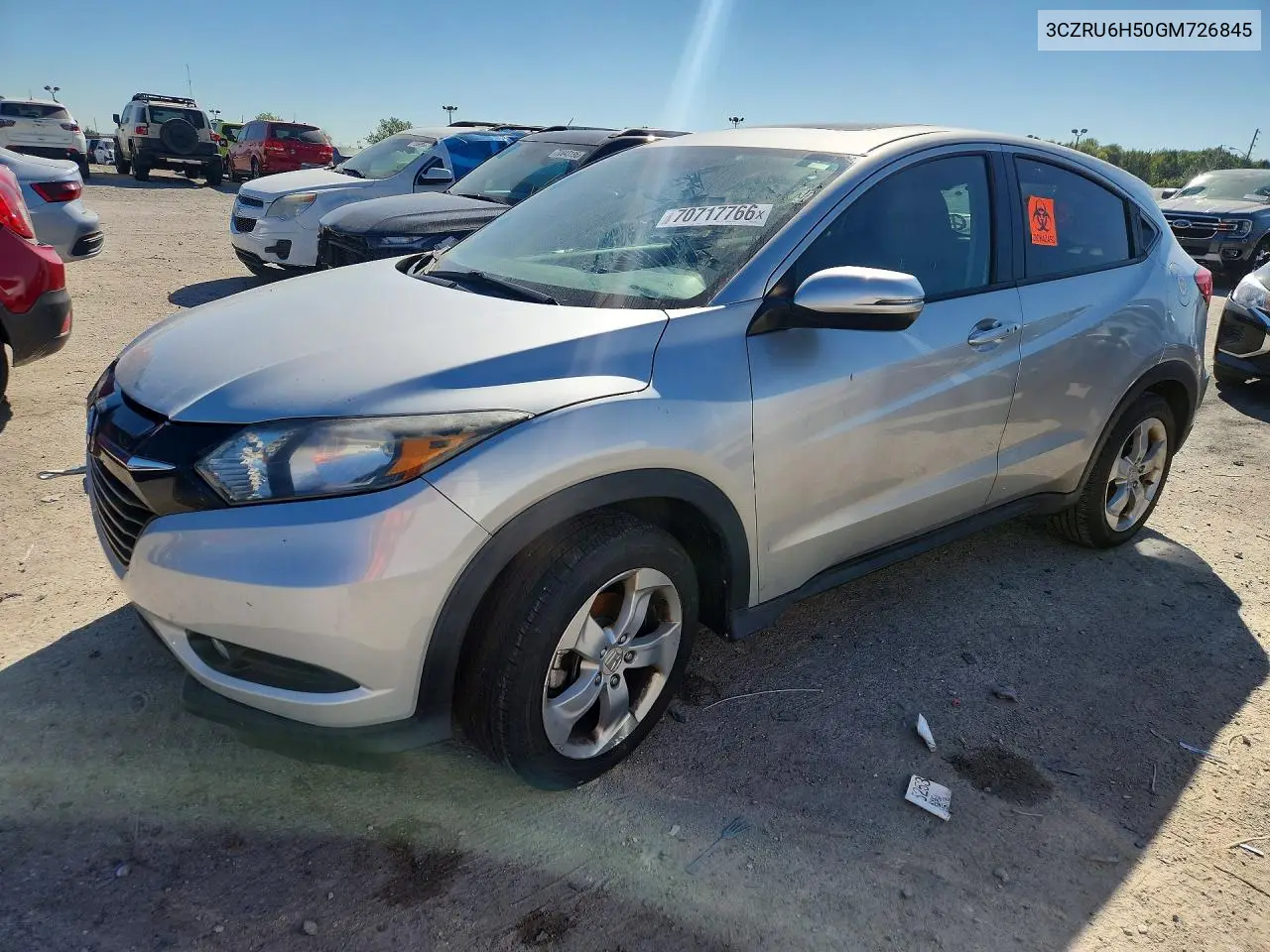 HONDA HR-V 2016, VIN 3CZRU6H50GM726845