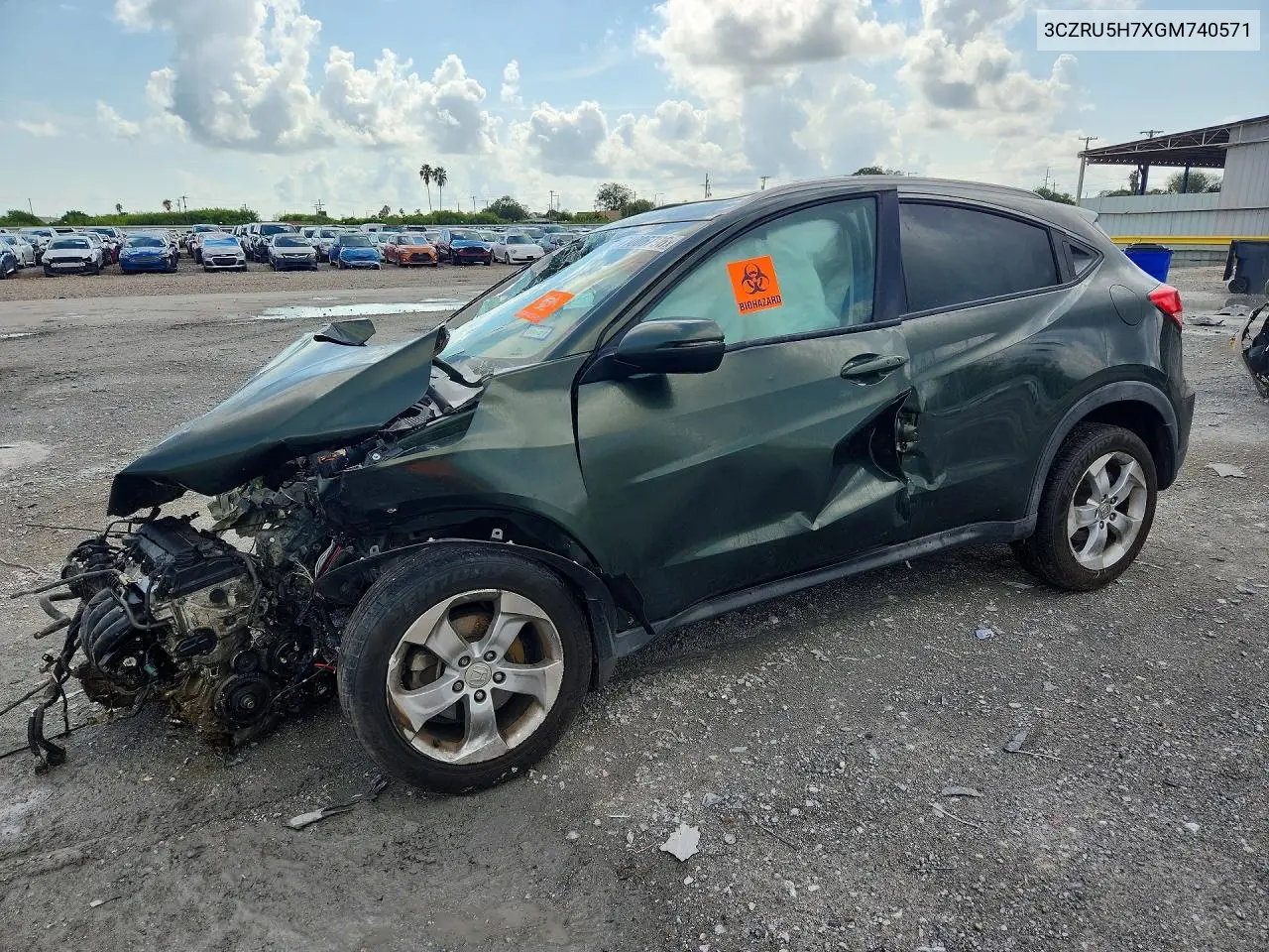 HONDA HR-V 2016, VIN 3CZRU5H7XGM740571