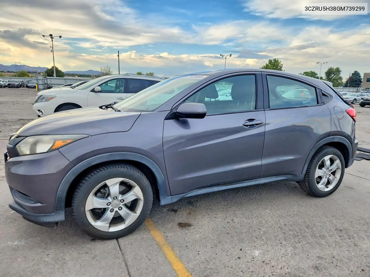 HONDA HR-V 2016, VIN 3CZRU5H38GM739299