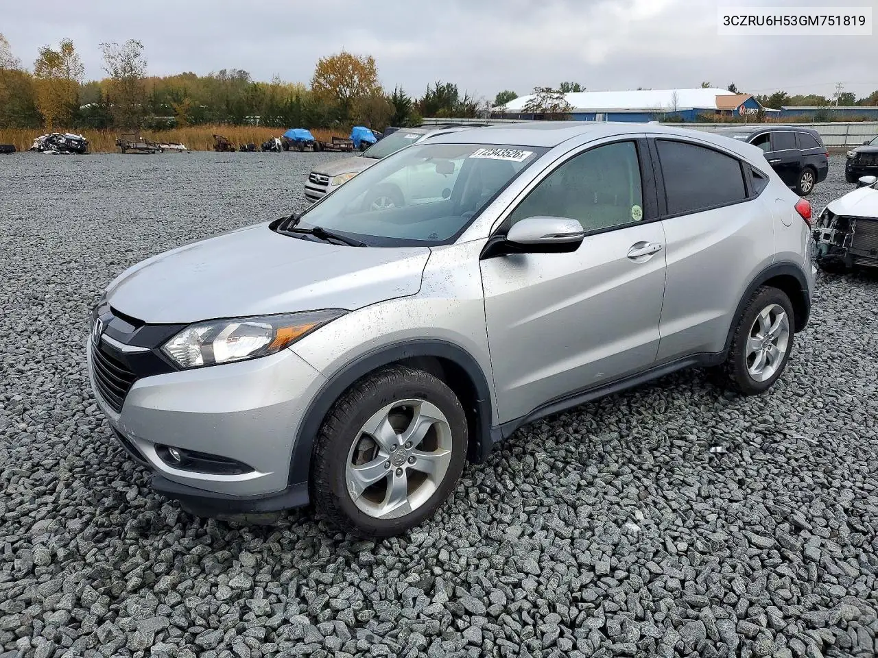 HONDA HR-V 2016, VIN 3CZRU6H53GM751819