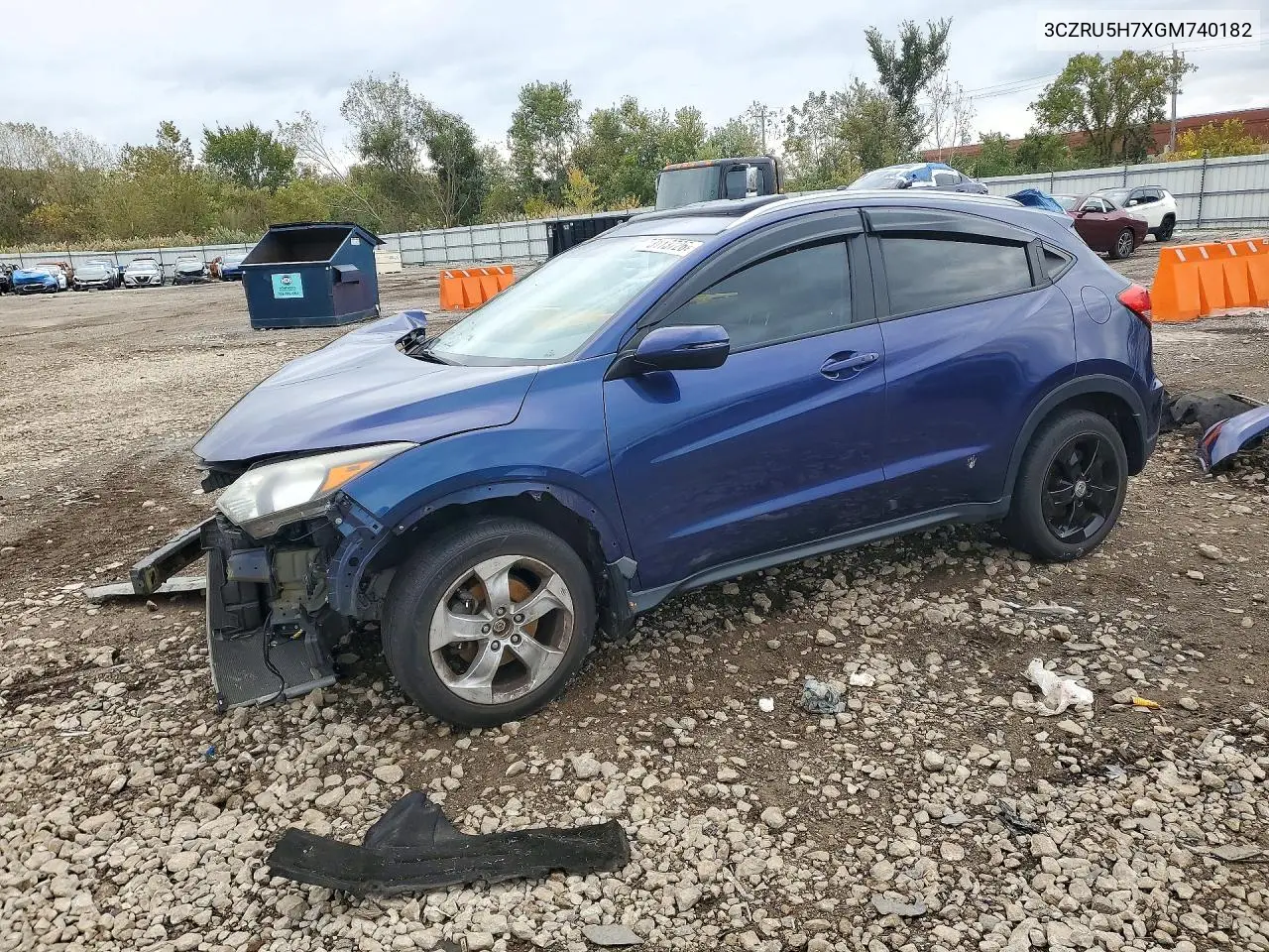 HONDA HR-V 2016, VIN 3CZRU5H7XGM740182