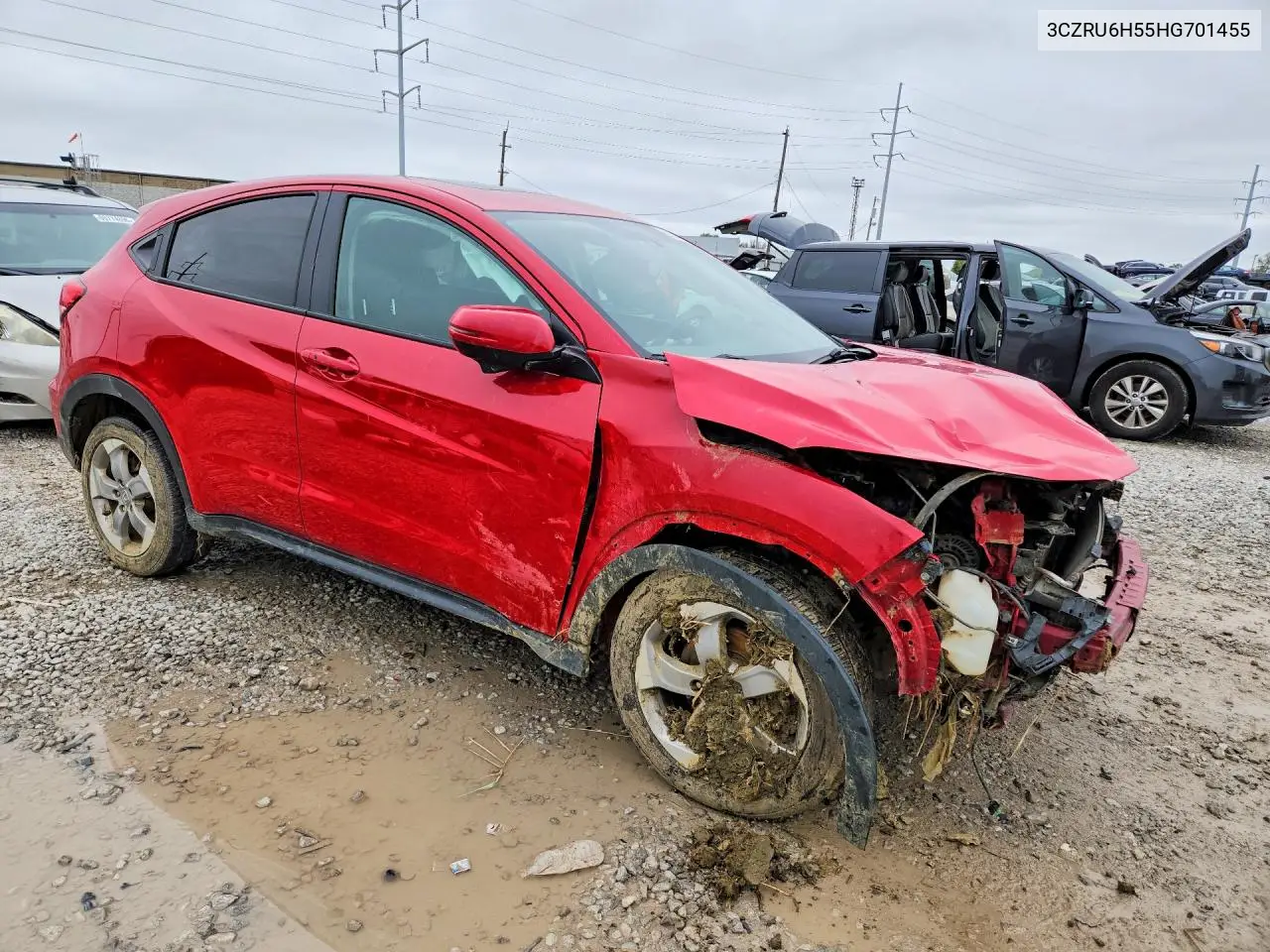 2017 HONDA HR-V VIN 3CZRU6H55HG701455 — фото 4
