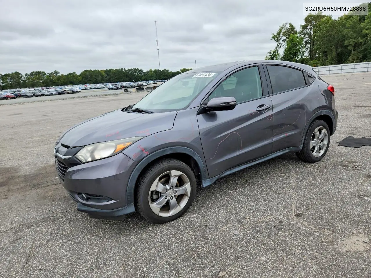 HONDA HR-V 2017, VIN 3CZRU6H50HM728838