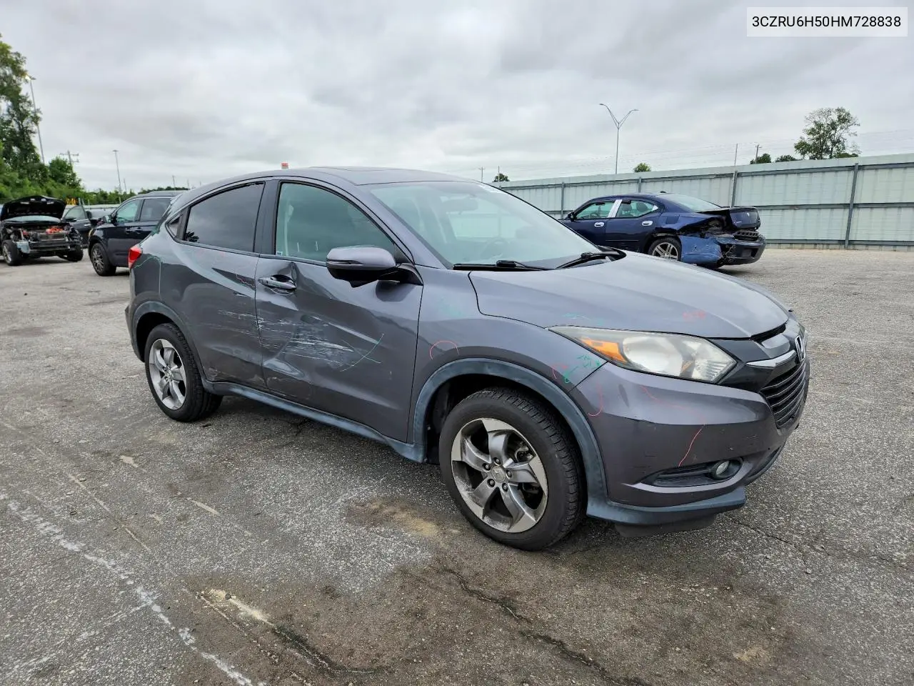 2017 HONDA HR-V VIN 3CZRU6H50HM728838 — фото 4