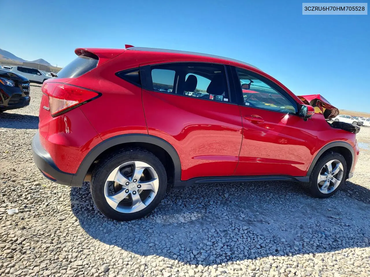 2017 HONDA HR-V VIN 3CZRU6H70HM705528 — фото 3
