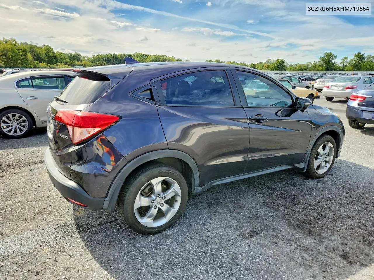 2017 HONDA HR-V VIN 3CZRU6H5XHM719564 — фото 3