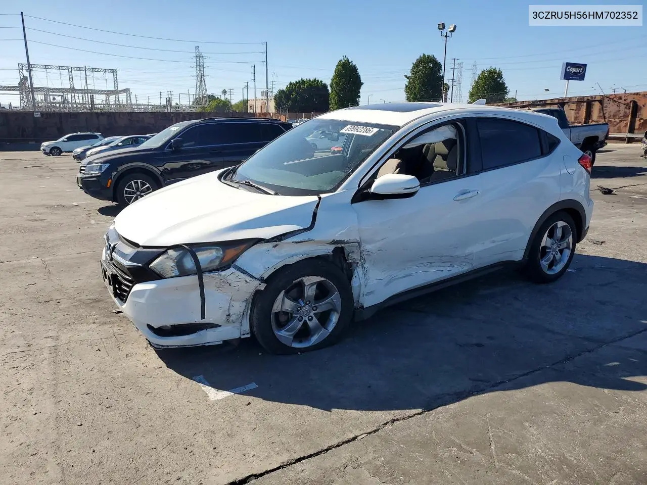 HONDA HR-V 2017, VIN 3CZRU5H56HM702352