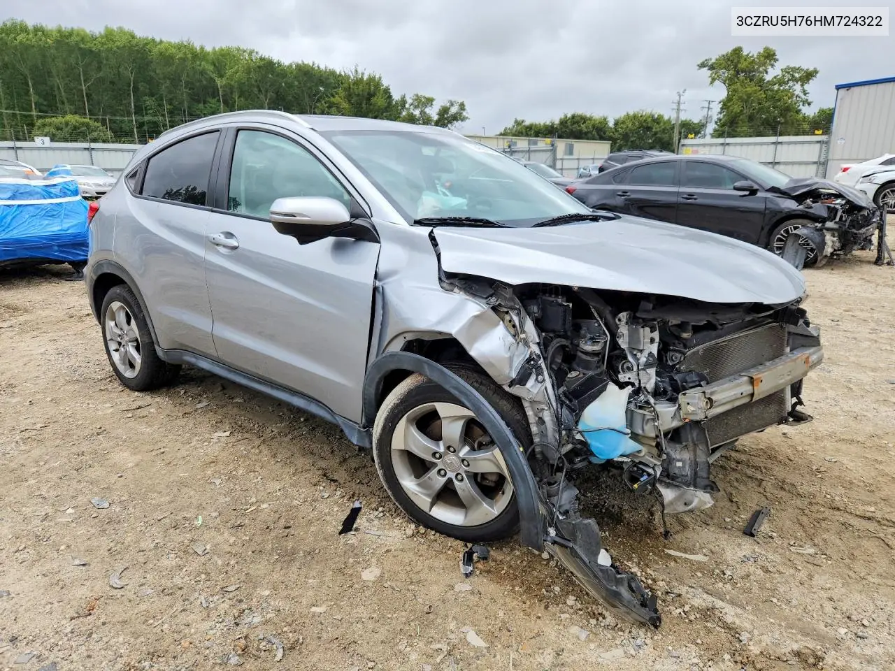 2017 HONDA HR-V VIN 3CZRU5H76HM724322 — фото 4