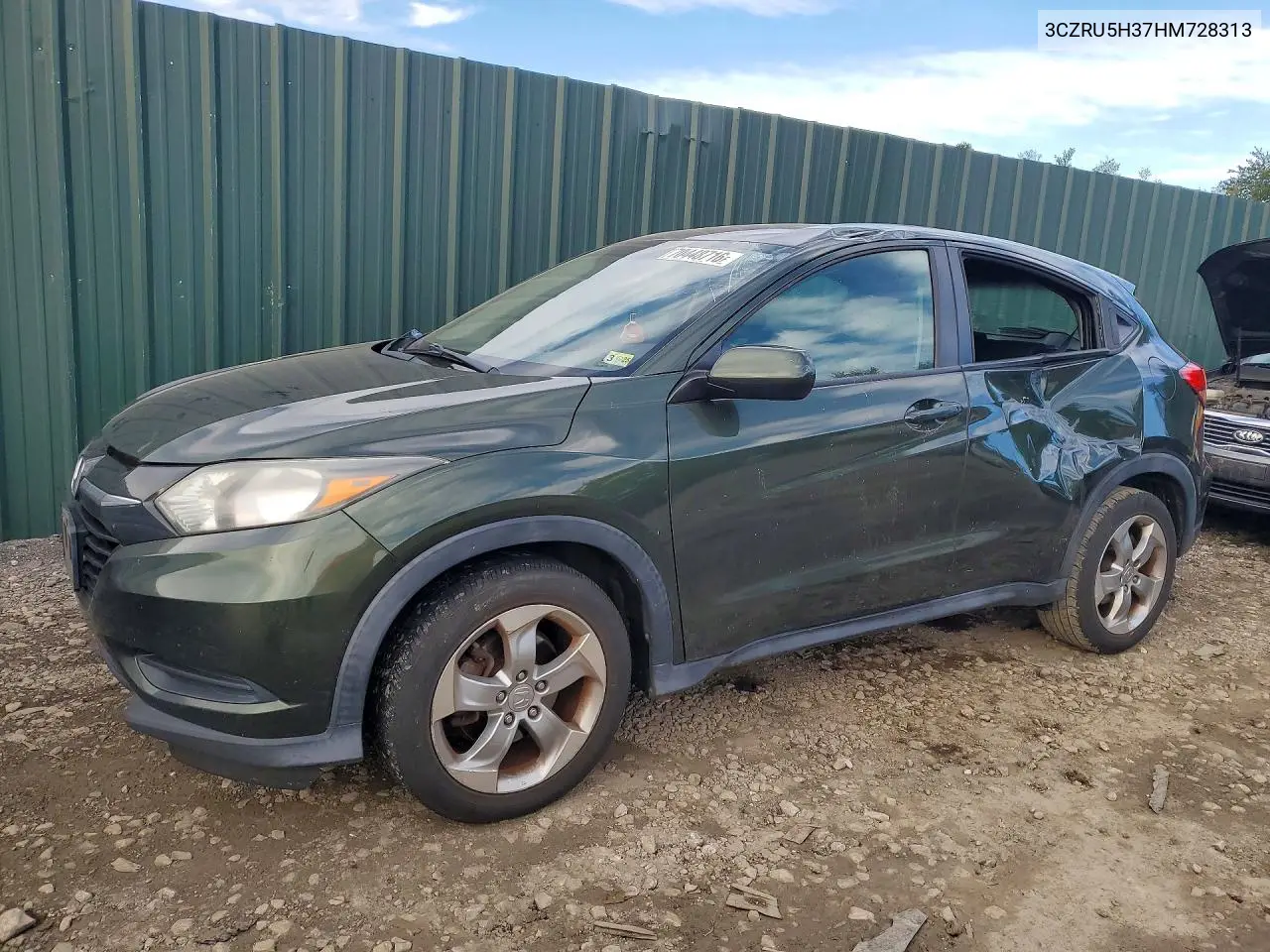 HONDA HR-V 2017, VIN 3CZRU5H37HM728313