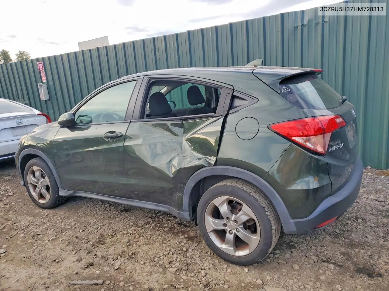 2017 HONDA HR-V VIN 3CZRU5H37HM728313 — фото 2