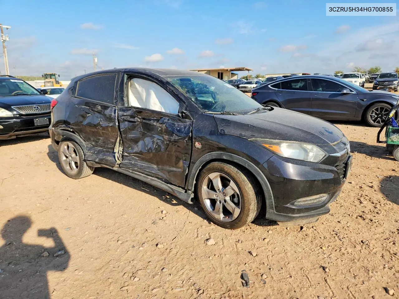 2017 HONDA HR-V VIN 3CZRU5H34HG700855 — фото 4