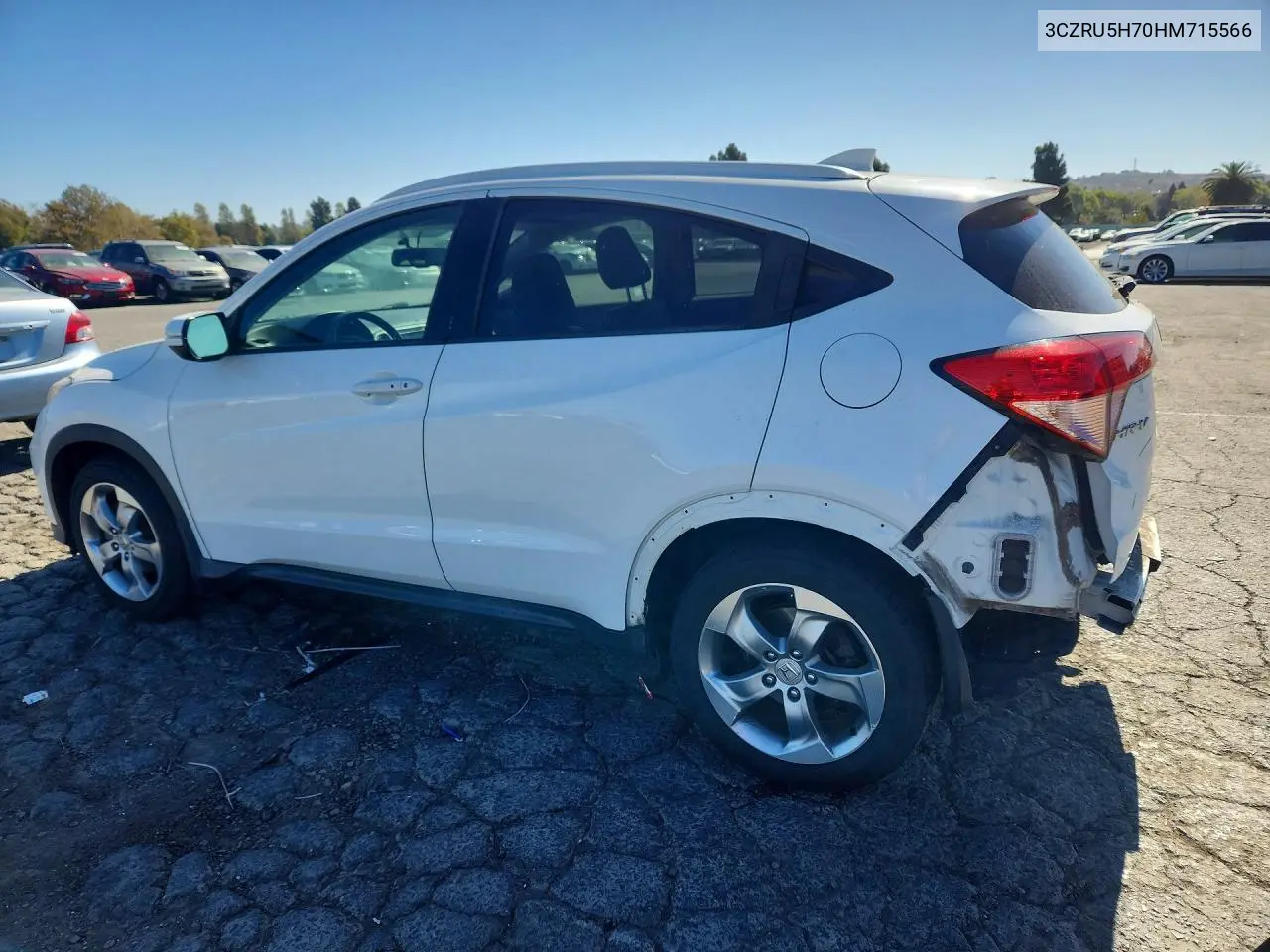 2017 HONDA HR-V VIN 3CZRU5H70HM715566 — фото 2