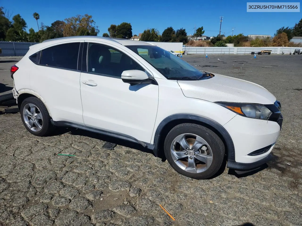 2017 HONDA HR-V VIN 3CZRU5H70HM715566 — фото 4