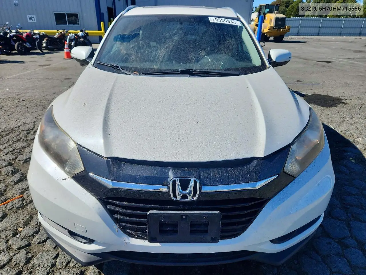 2017 HONDA HR-V VIN 3CZRU5H70HM715566 — фото 5